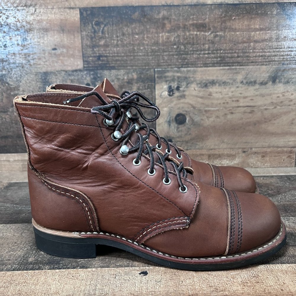 Red Wing Heritage Shoes Iron Ranger Amber Harness Leather Boots SZ 8